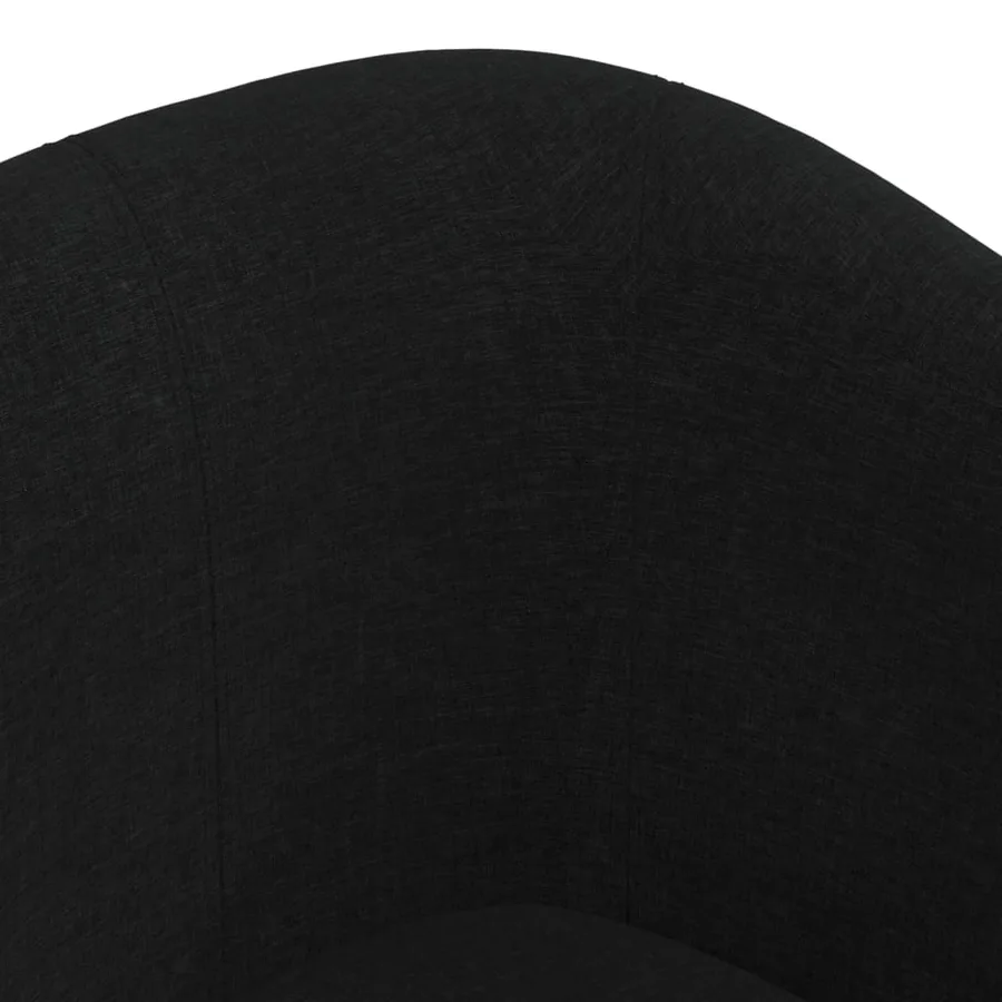 Chaise cabriolet avec repose-pied noir tissu - 6