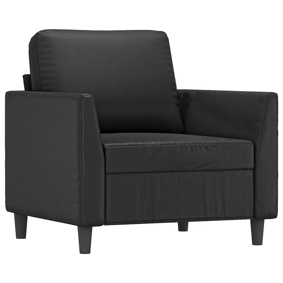 Fauteuil Noir 60 cm Similicuir - 2