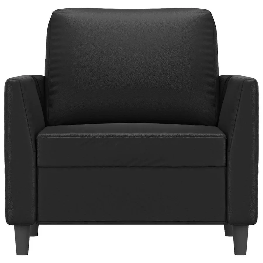 Fauteuil Noir 60 cm Similicuir - 4