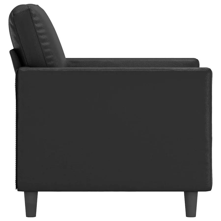 Fauteuil Noir 60 cm Similicuir - 5