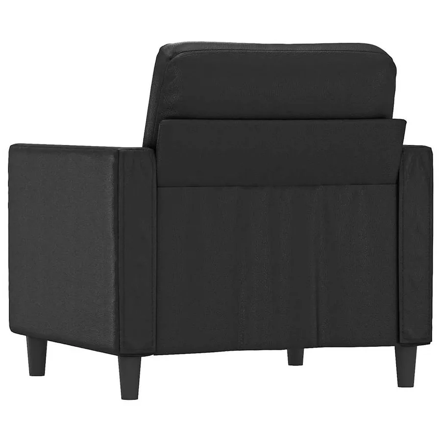 Fauteuil Noir 60 cm Similicuir - 6