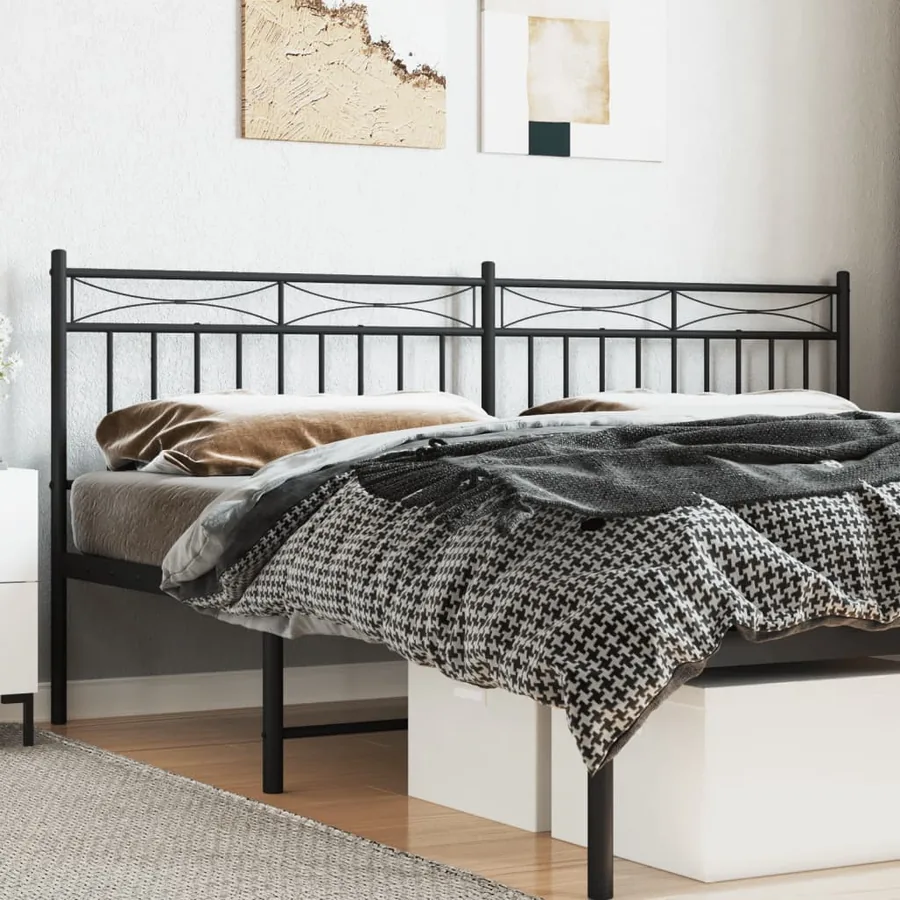 Tête de lit de remplacement métal noir 193 cm