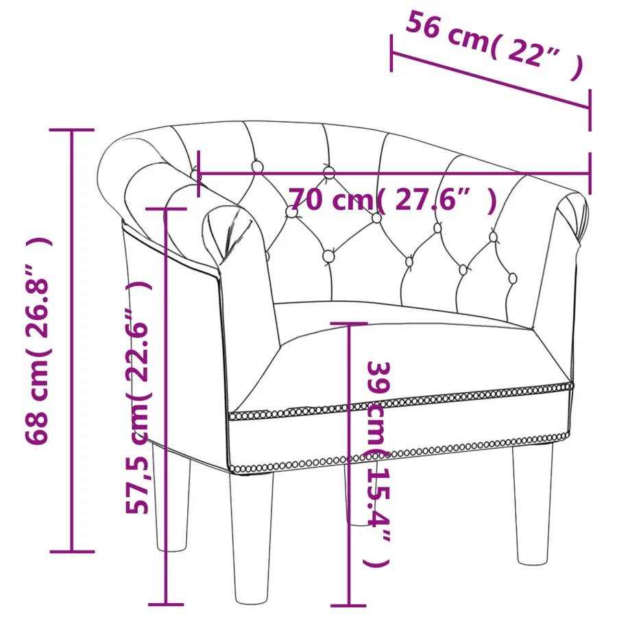 Fauteuil doré similicuir - 8