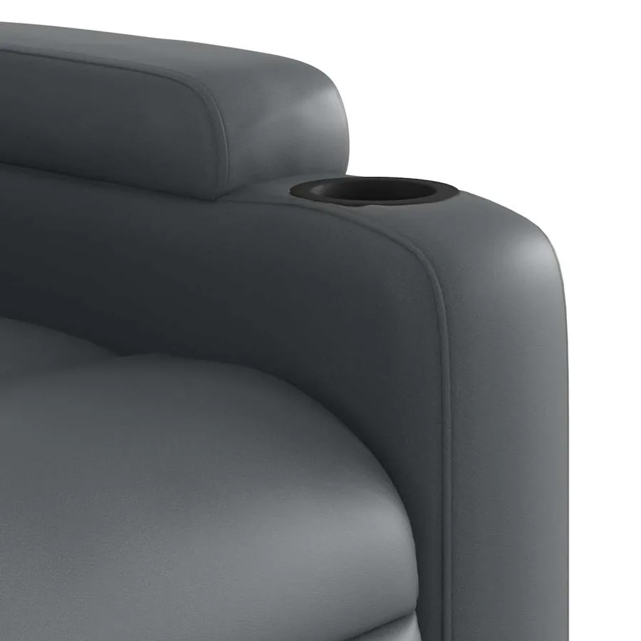 Fauteuil de massage inclinable Gris Similicuir - 10