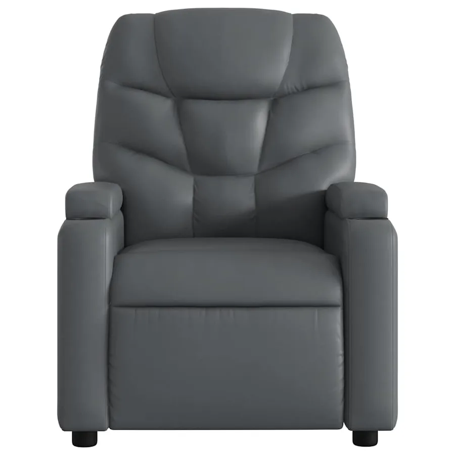 Fauteuil de massage inclinable Gris Similicuir - 5