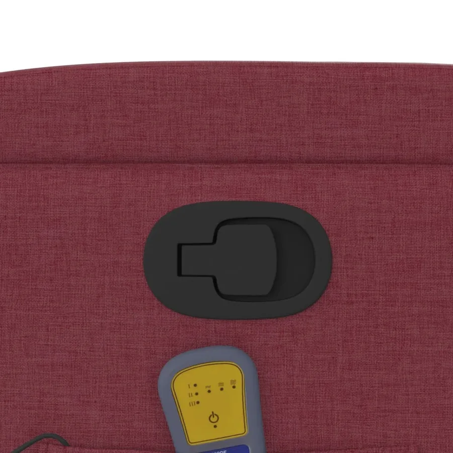 Fauteuil de massage inclinable Rouge bordeaux Tissu - 10