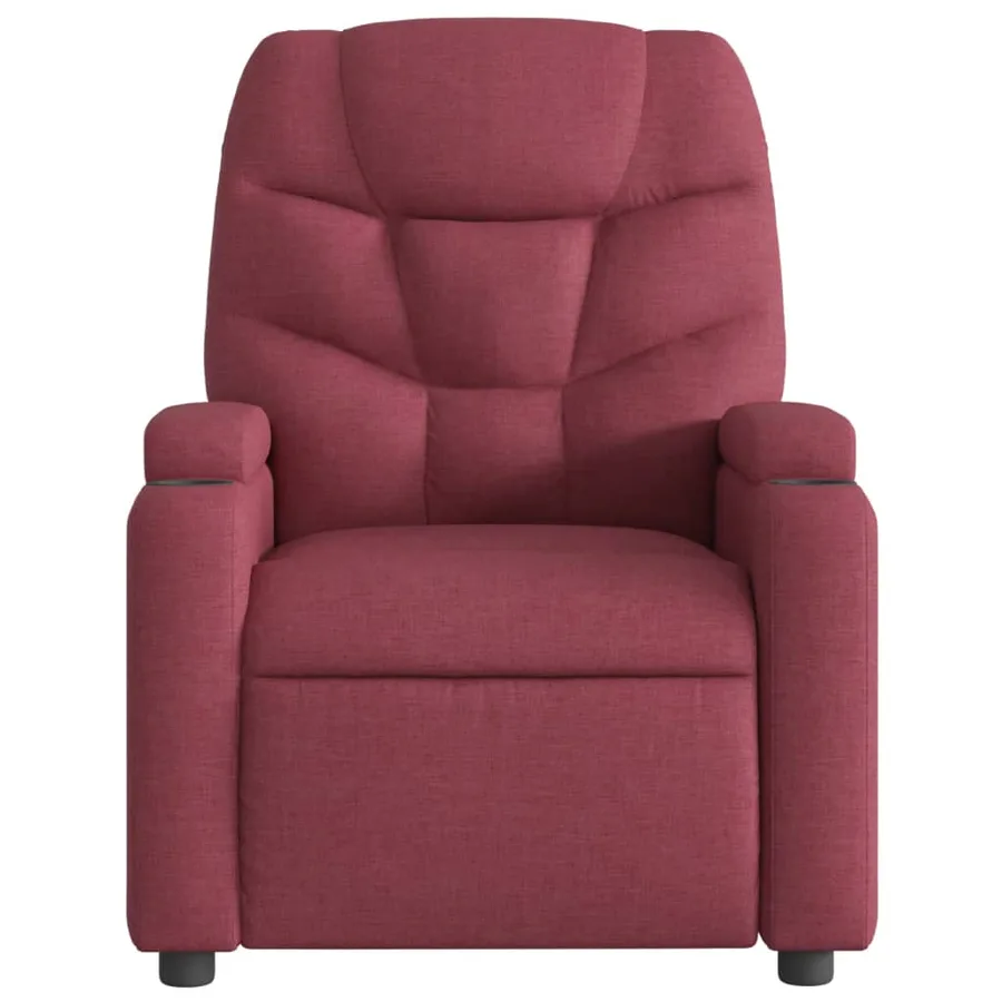 Fauteuil de massage inclinable Rouge bordeaux Tissu - 4
