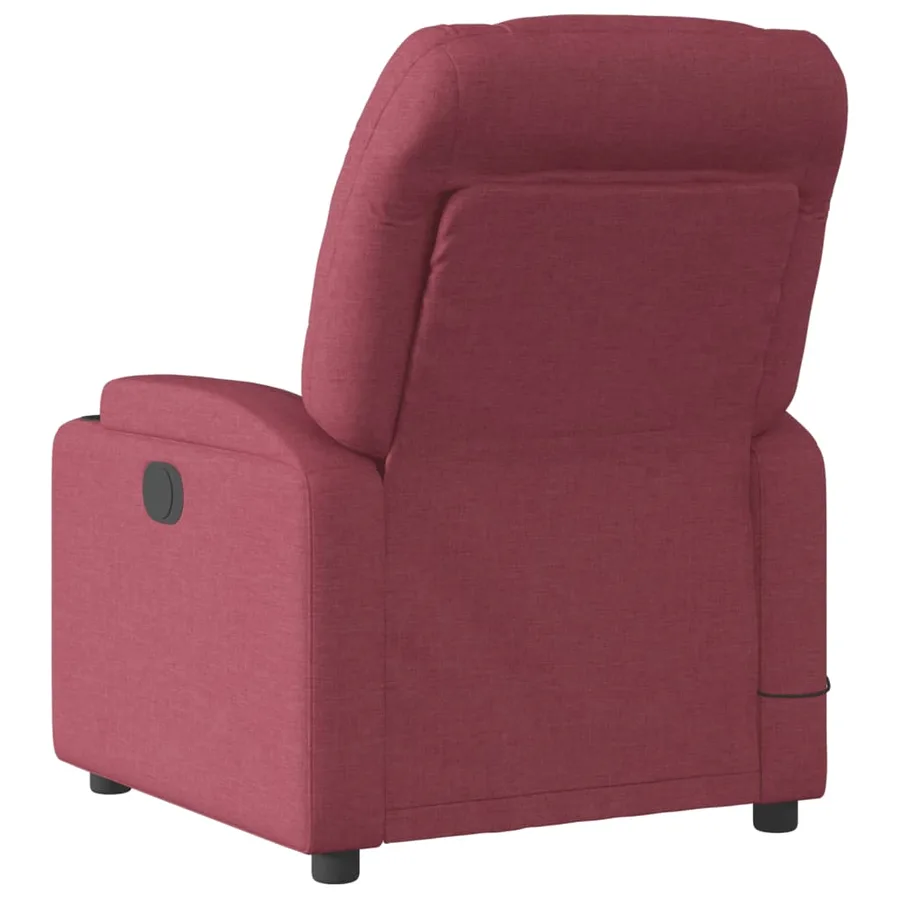 Fauteuil de massage inclinable Rouge bordeaux Tissu - 6