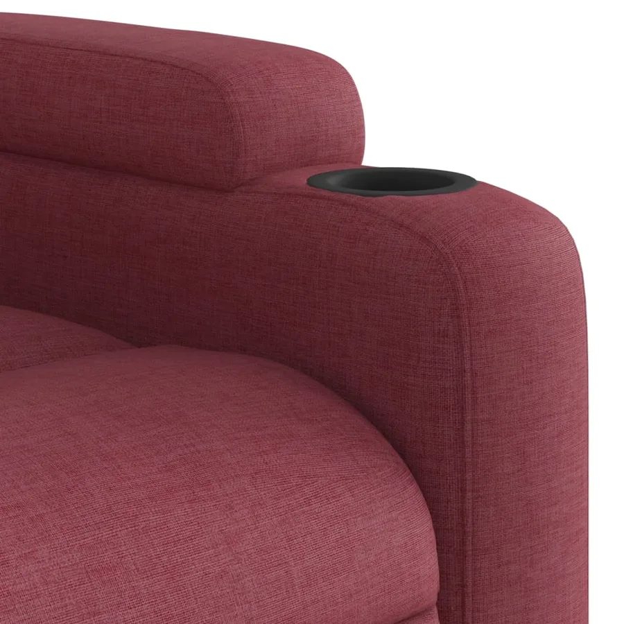 Fauteuil de massage inclinable Rouge bordeaux Tissu - 9
