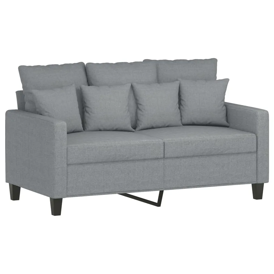 Ensemble de canapés 3 pcs avec coussins Gris clair Tissu - 3