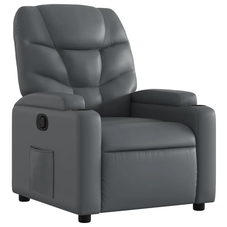 Fauteuil inclinable Gris Similicuir - 2