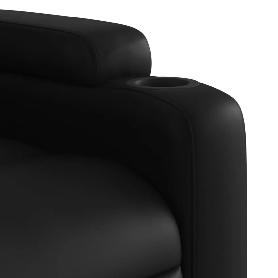 Fauteuil inclinable en similicuir noir - 8
