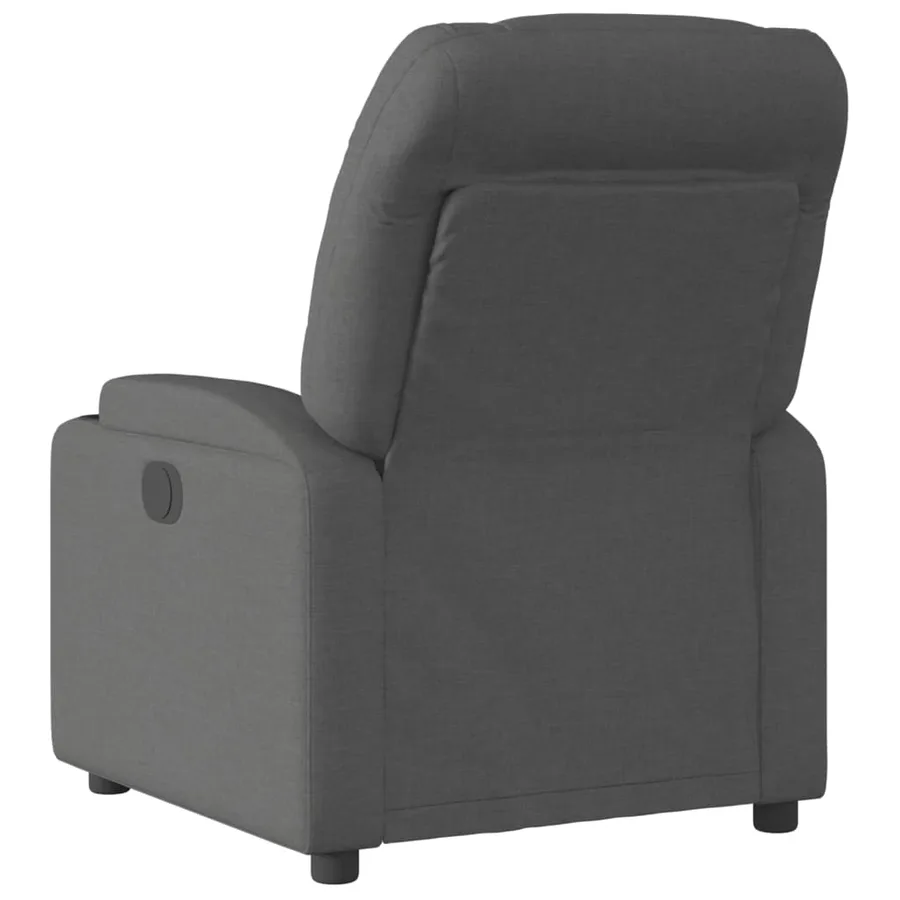 Fauteuil inclinable en tissu gris foncé - 3