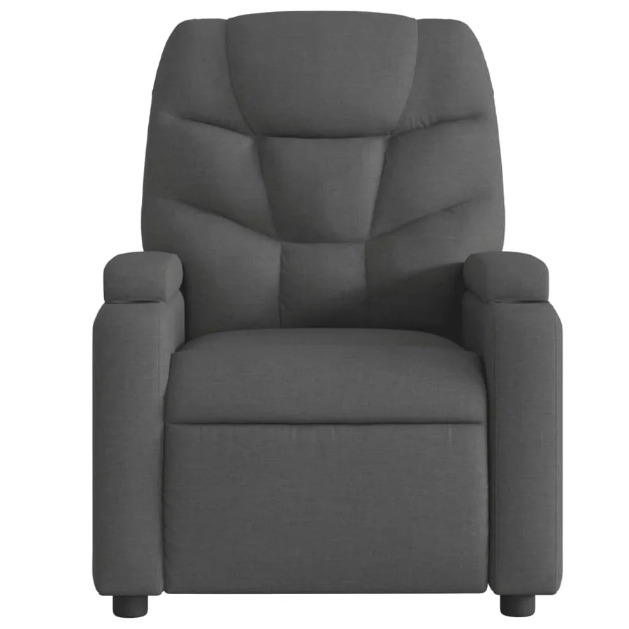 Fauteuil inclinable en tissu gris foncé - 3