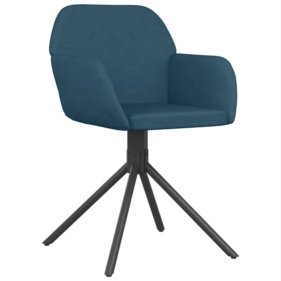 Chaises pivotantes à manger lot de 2 Bleu Velours - 3