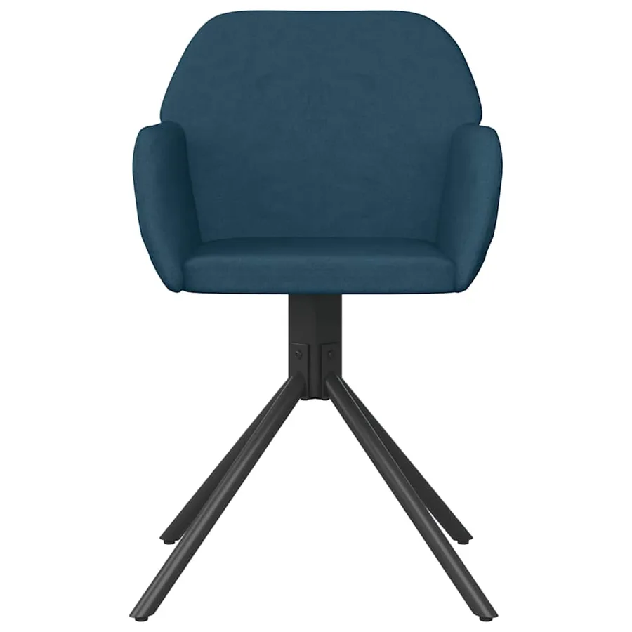 Chaises pivotantes à manger lot de 2 Bleu Velours - 4