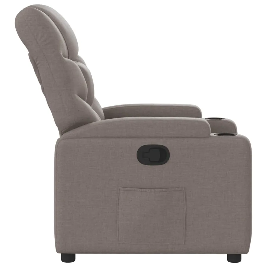 Fauteuil inclinable Taupe Tissu - 4
