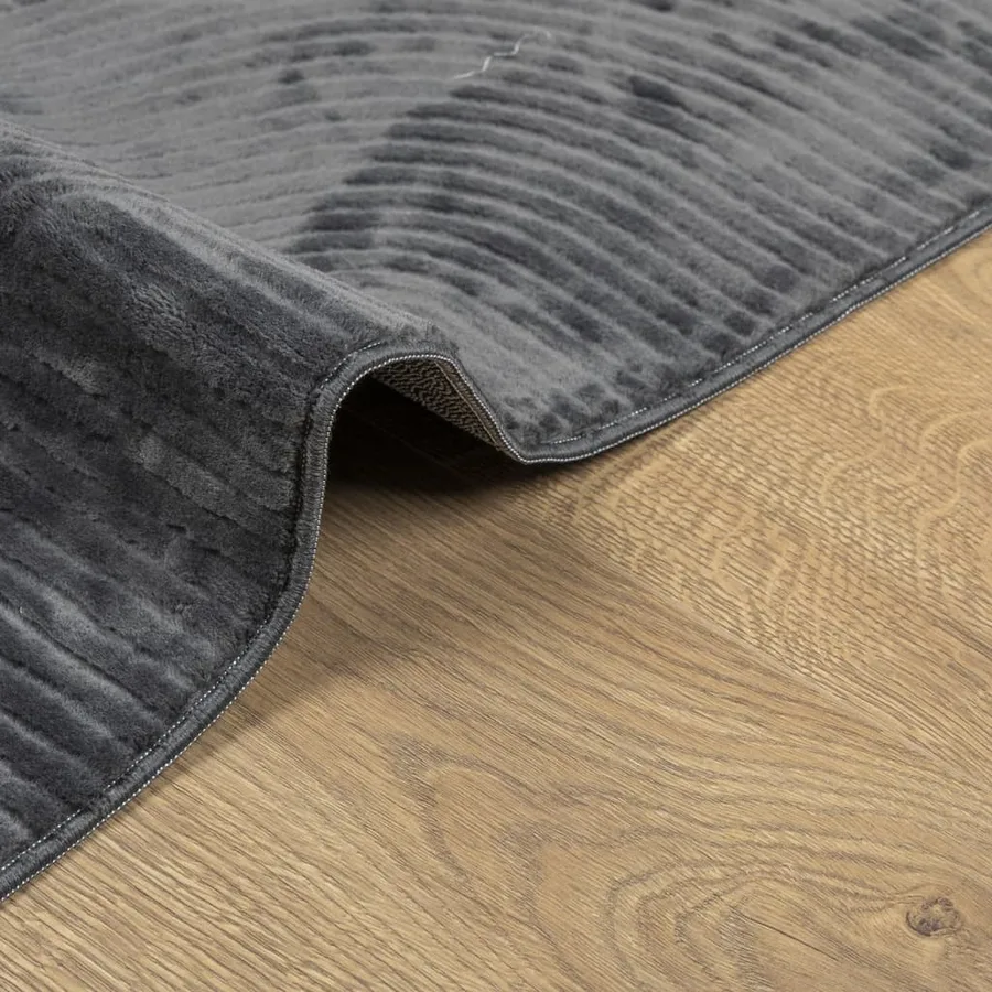 Tapis IZA poils courts style scandinave anthracite 100x200 cm - 6