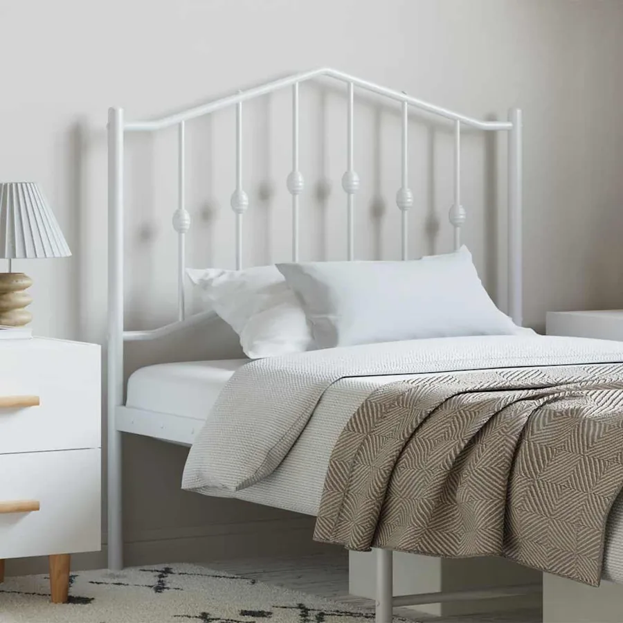 Tête de lit de remplacement métal blanc 100 cm