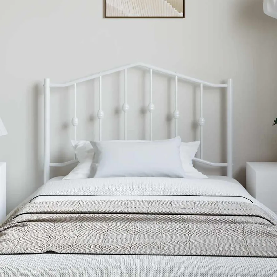Tête de lit de remplacement métal blanc 100 cm - 3