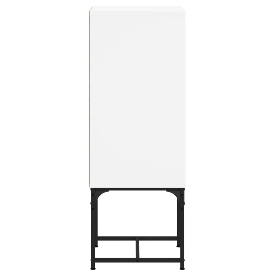 Armoire latérale avec porte en verre blanc 35x37x100 cm - 7