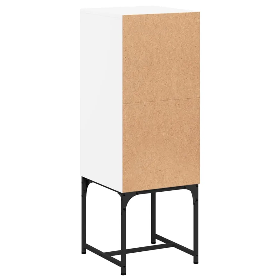 Armoire latérale avec porte en verre blanc 35x37x100 cm - 8