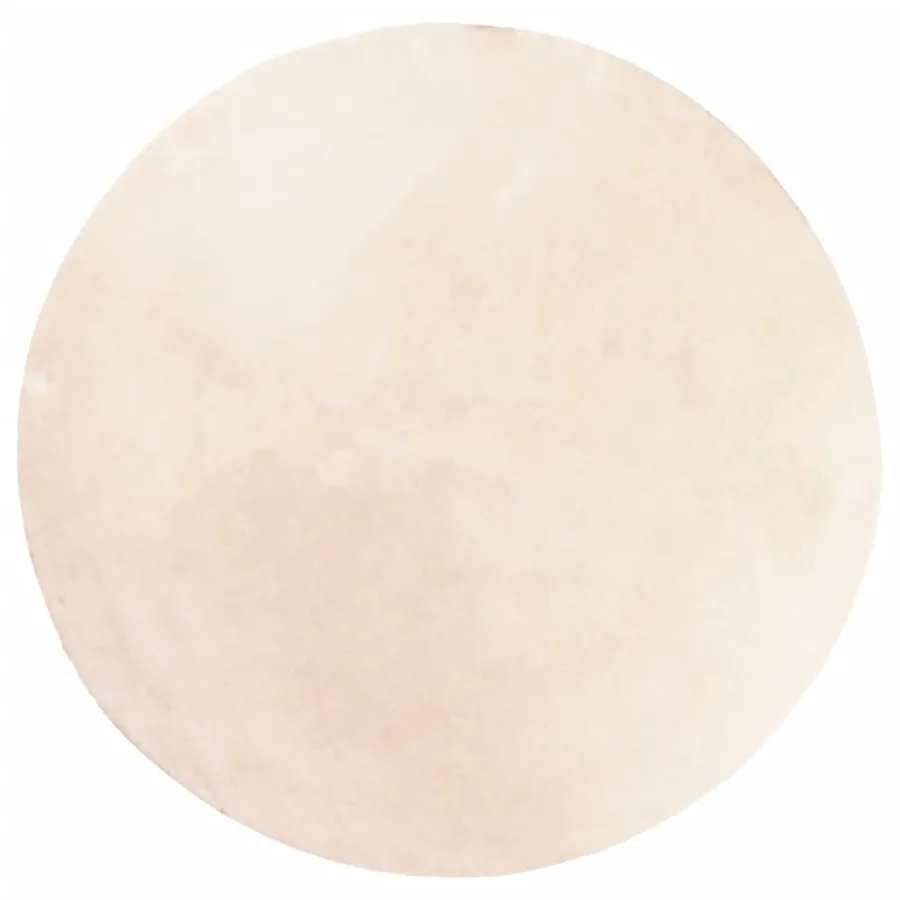 Tapis HUARTE à poils courts doux et lavable beige Ø 200 cm - 2
