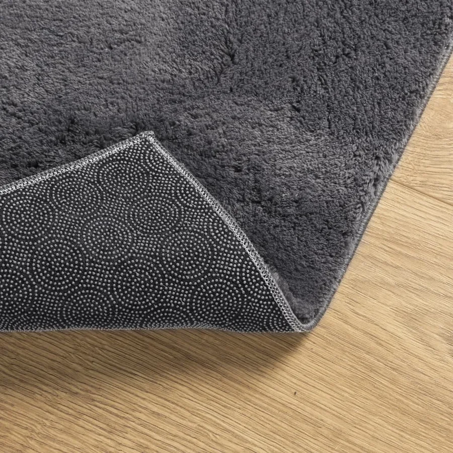 Tapis HUARTE à poils courts doux lavable anthracite 100x200 cm - 5