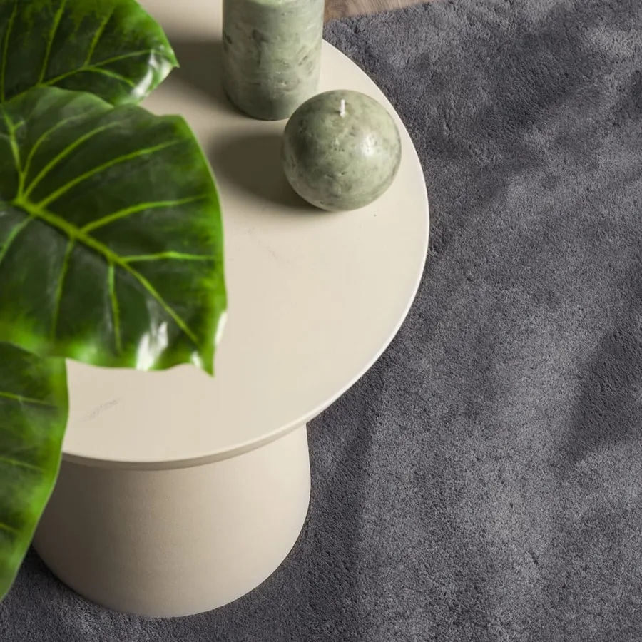 Tapis HUARTE à poils courts doux lavable anthracite 100x200 cm - 7