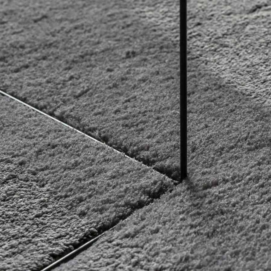 Tapis HUARTE à poils courts doux et lavable anthracite Ø 200 cm - 8