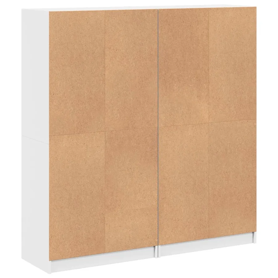 Bibliothèque avec portes blanc 136x37x142 cm bois d'ingénierie - 9
