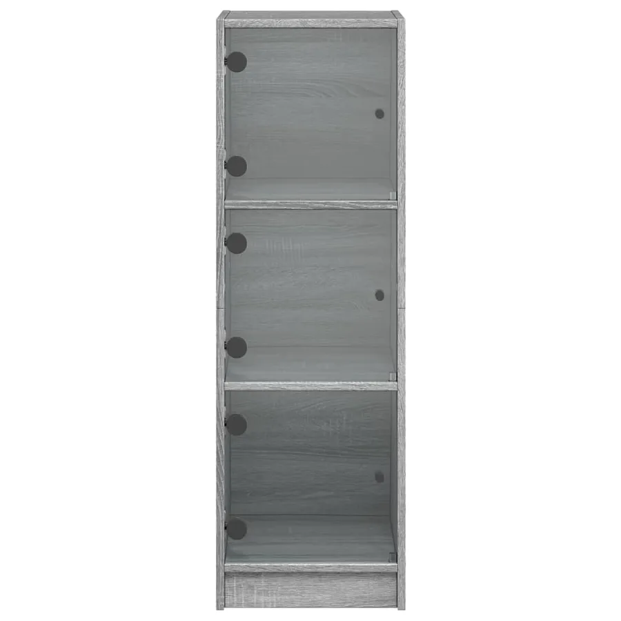 Buffet avec portes en verre sonoma gris 35x37x109 cm - 6