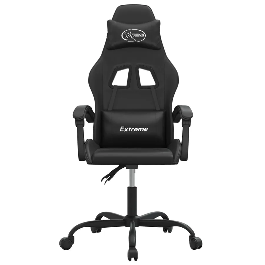 Chaise de jeu pivotante Noir Similicuir - 3