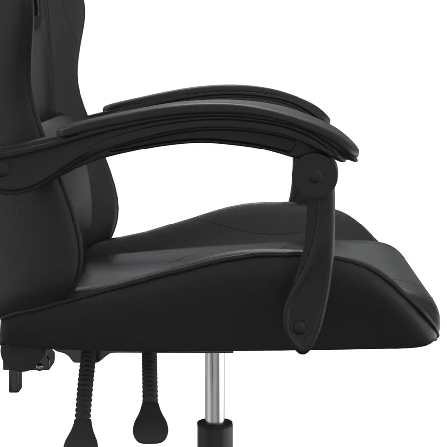 Chaise de jeu pivotante Noir Similicuir - 7