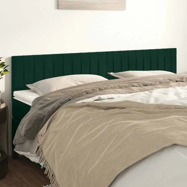 Têtes de lit Vert foncé 160x5x78/88 cm Velours