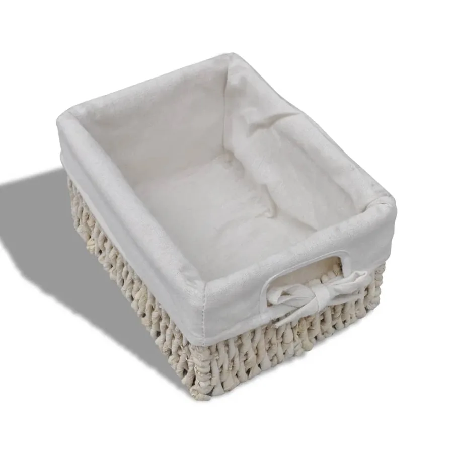 Étagère de rangement en bois 5 paniers en tissage Blanc - 5