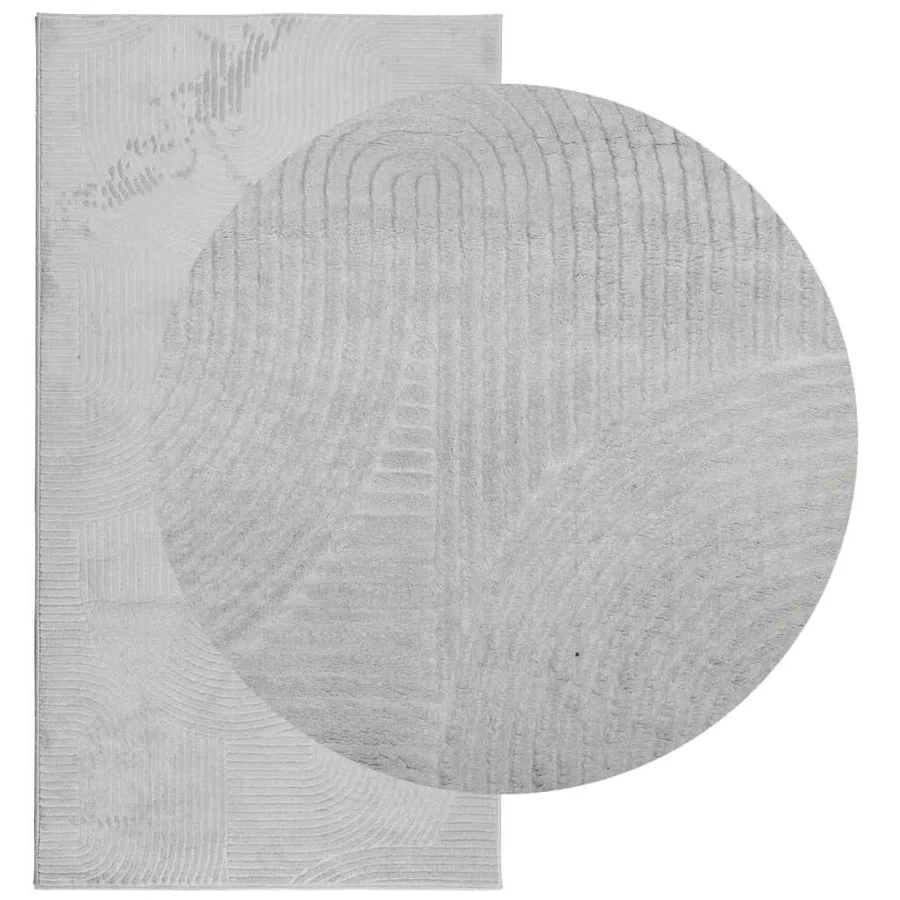 Tapis IZA poils courts style scandinave gris 80x150 cm - 3