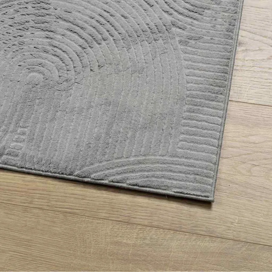 Tapis IZA poils courts style scandinave gris 80x150 cm - 4
