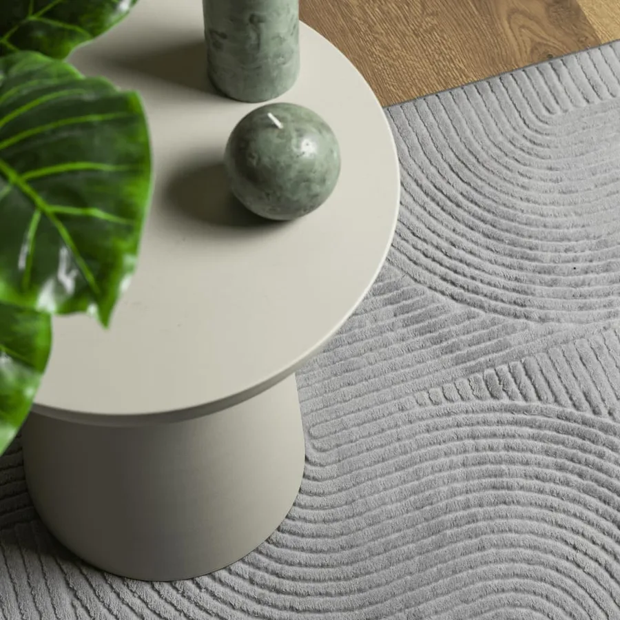 Tapis IZA poils courts style scandinave gris 80x150 cm - 7