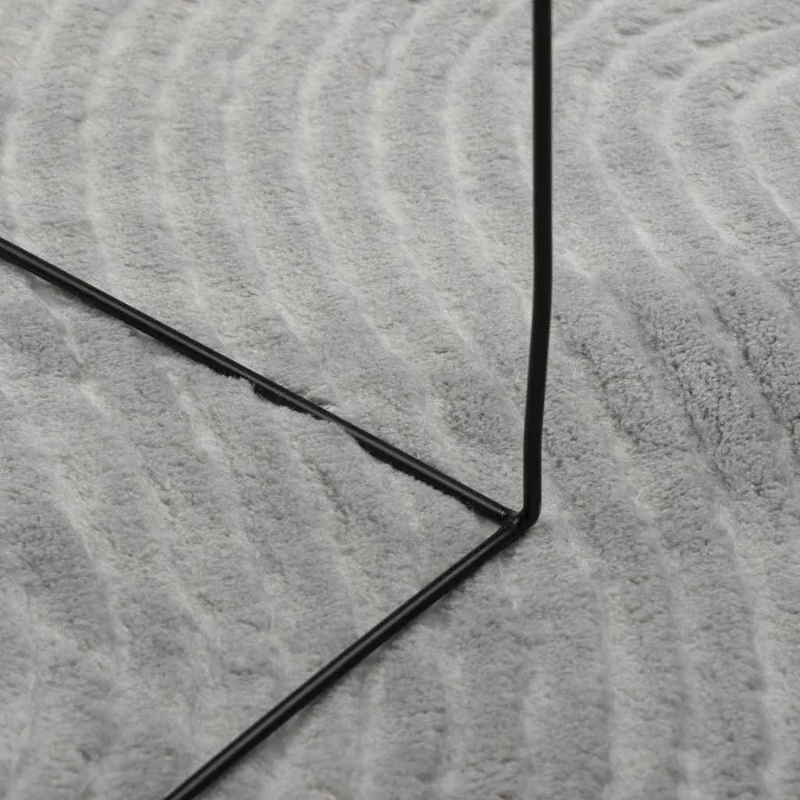 Tapis IZA poils courts style scandinave gris 80x150 cm - 8