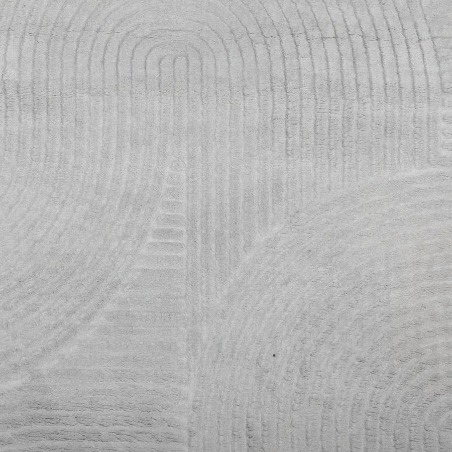 Tapis IZA poils courts style scandinave gris Ø 120 cm - 9