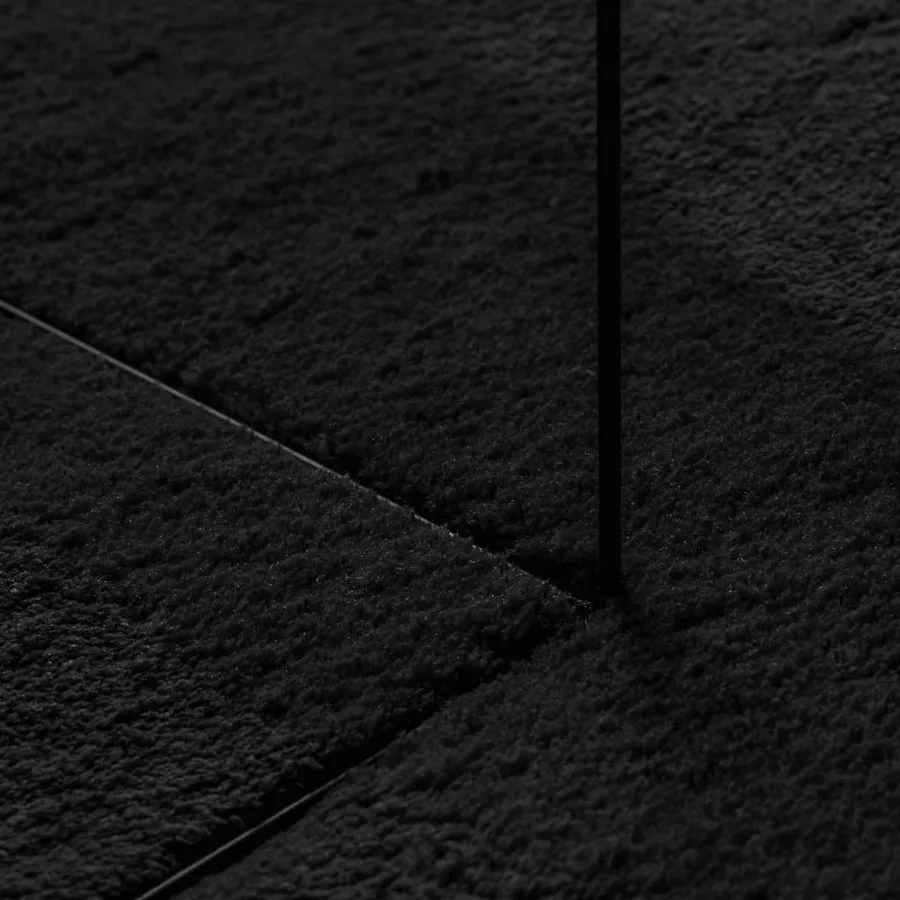 Tapis HUARTE à poils courts doux et lavable noir Ø 80 cm - 8