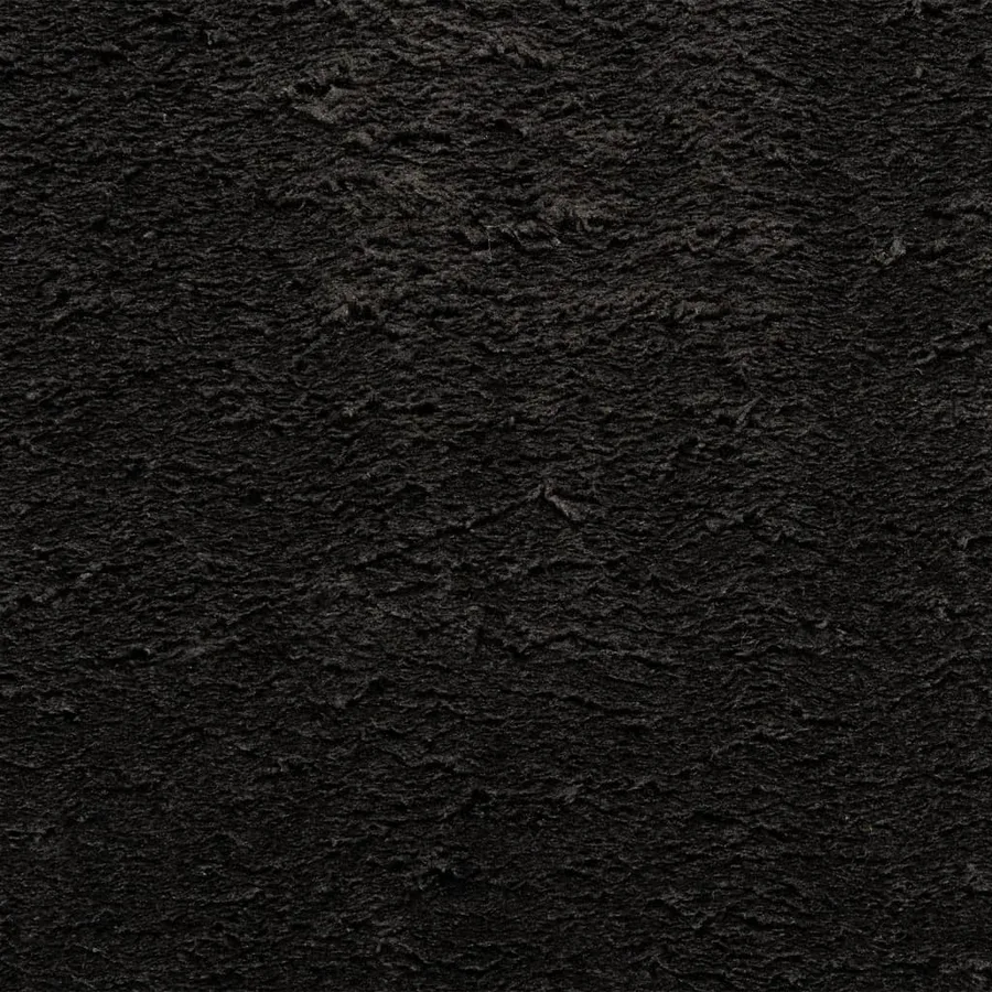 Tapis HUARTE à poils courts doux et lavable noir Ø 80 cm - 9