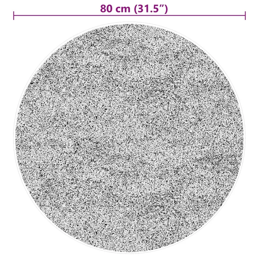 Tapis HUARTE à poils courts doux et lavable gris Ø 80 cm - 10