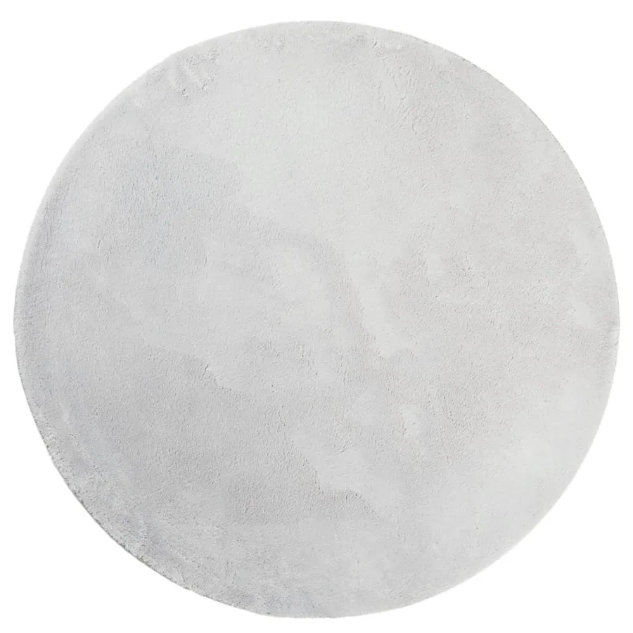 Tapis HUARTE à poils courts doux et lavable gris Ø 80 cm - 2