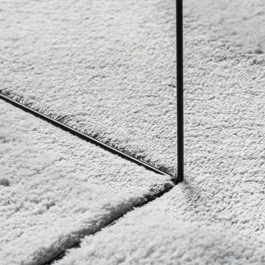 Tapis HUARTE à poils courts doux et lavable gris Ø 80 cm - 8