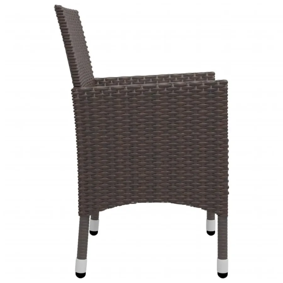Ensemble à manger de jardin 5 pcs Marron - 5