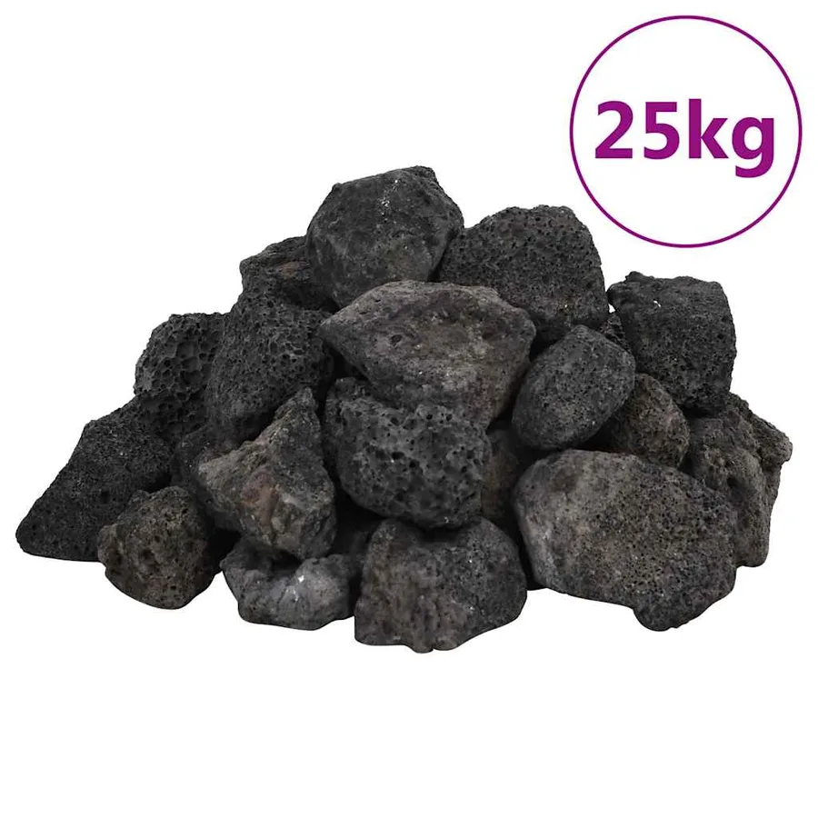 Roches volcaniques 25 kg noir 3-5 cm - 2