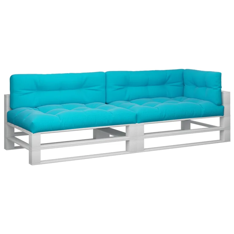 Coussins de palette lot de 5 turquoise tissu - 3