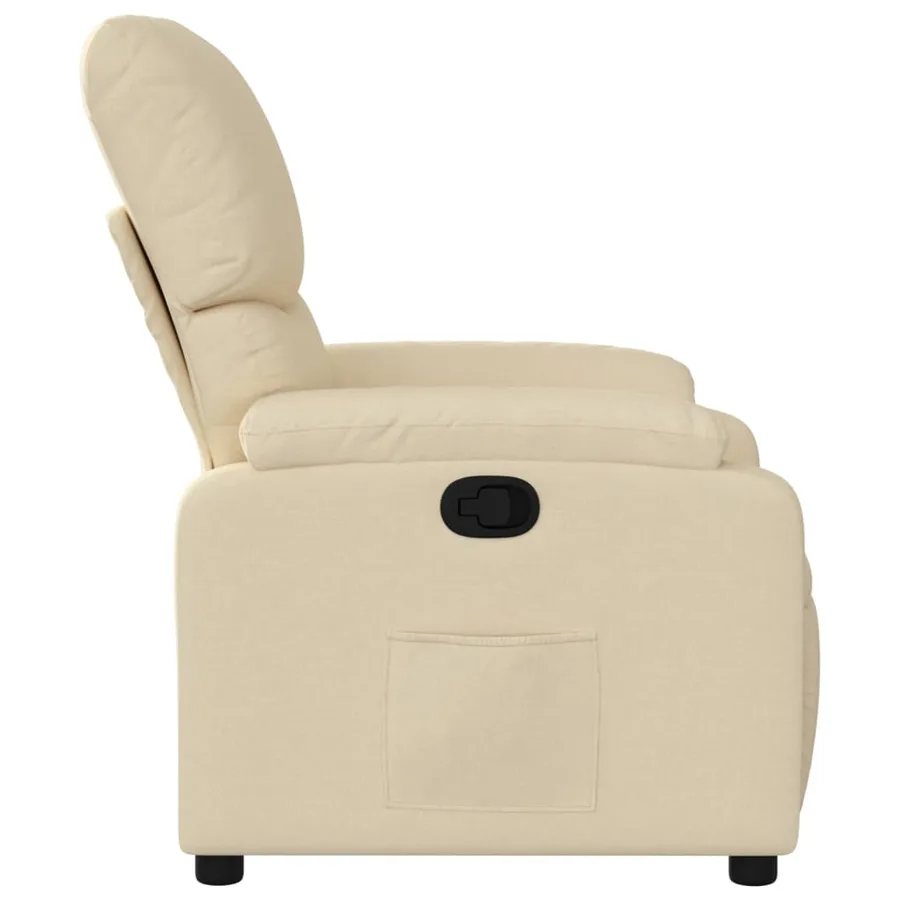 Fauteuil inclinable Crème Tissu - 4